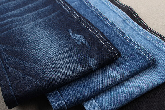 Neuer Modetrend: Recycling-Baumwoll-Denim-Stoff, 12 % Recycling-Baumwolle und 88 % Baumwolle, 11 OZ, umweltfreundlich