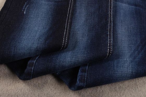 Guter Preis 339 G/M 10 Indigo-Baumwollvorgespinst-elastisches Denim-Gewebe-Blue Jeans-Material Unze-leichter Berührung Online