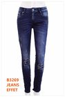 Jeans-Stretchable Satin-Denim-Gewebe 69%Cotton 8.5oz für Frauen-Kinder