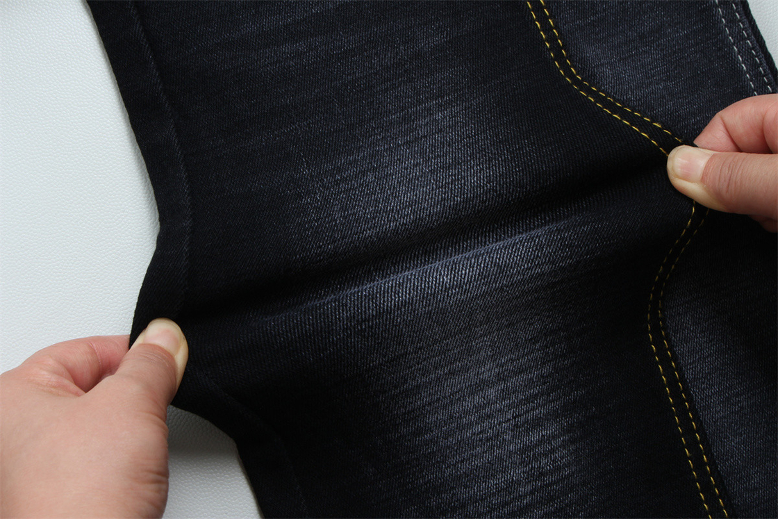 11.5 Oz Cross Slub Schwarze Rückseite Denim Stoff Für Mann Jeans Indien Markt Stil China Fabrik In Guangdong