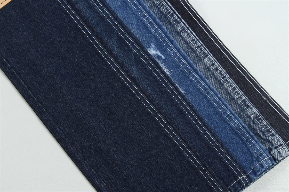 Weniger als 2 Dollar 12 Unzen 190 cm Indigo Baumwolle Polyester starres Denim Stoff für Jeans