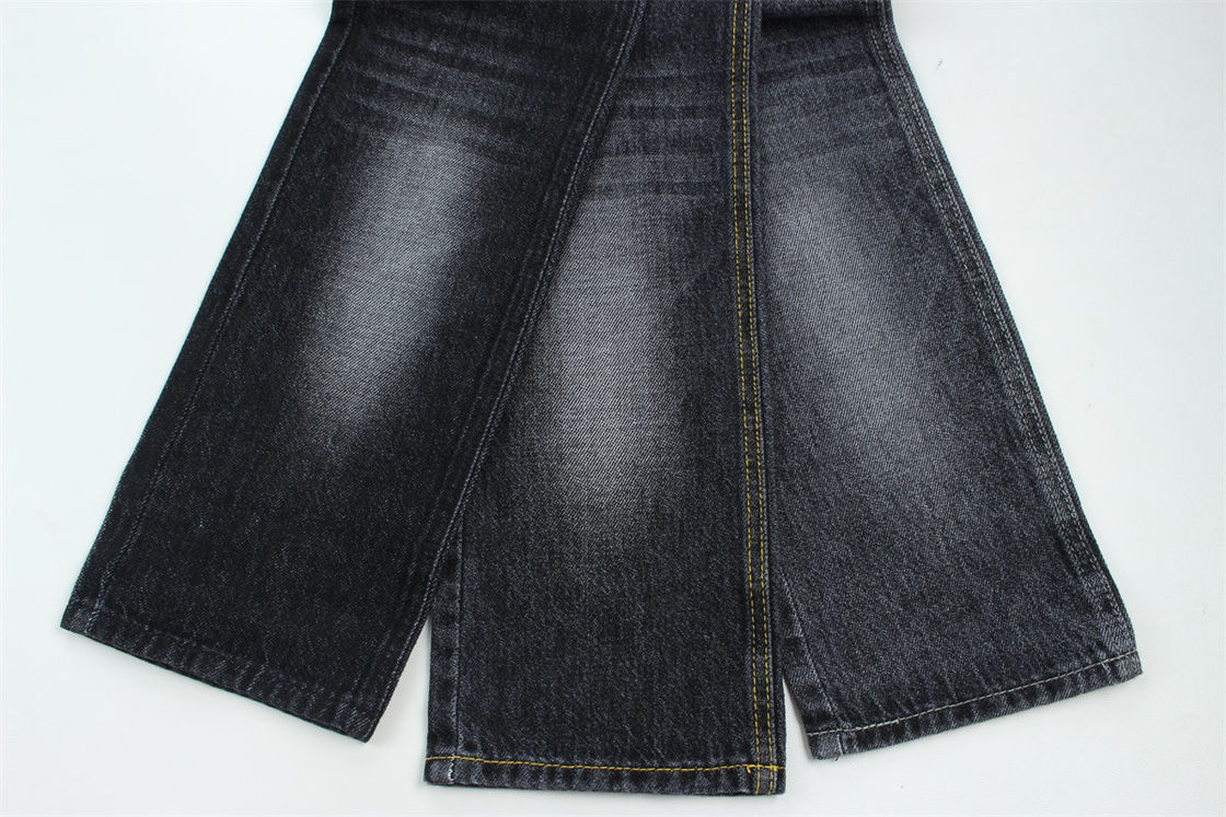 100% Baumwolle 12 Einmal Jungfräuliche Baumwolle Starrer Denim Stoff Für Jeans Dunkel schwarz