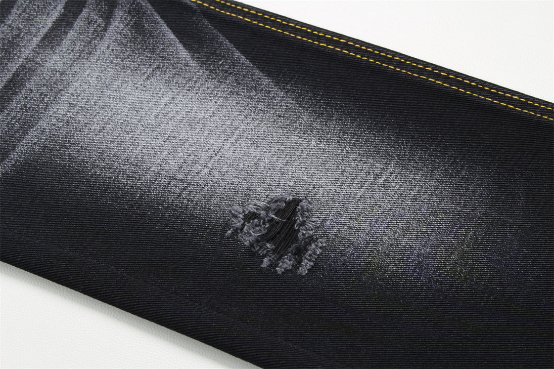 10.5oz Schwarzer Denim Stoff Steif 100% Baumwolle Schwarz und Schwarz Rückseite für Stil Jeans Junge Freund Stil Weiches Handfeeling Frauen