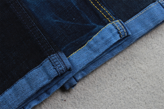 11oz Blue Backside Denim Fabric With Crosshatch Slub For Man Jeans, Brand Quality Blue Black Color