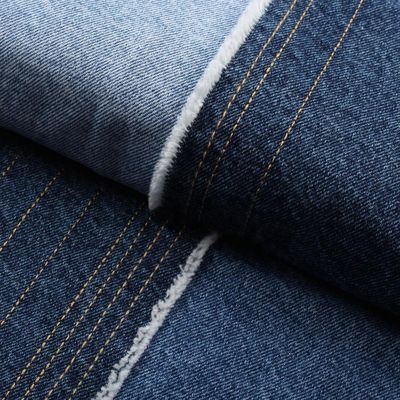 Guter Preis Stützbares aufbereitetes GRS Zertifikat 100% Baumwolljeans-des steifen Denim-Gewebe- Online