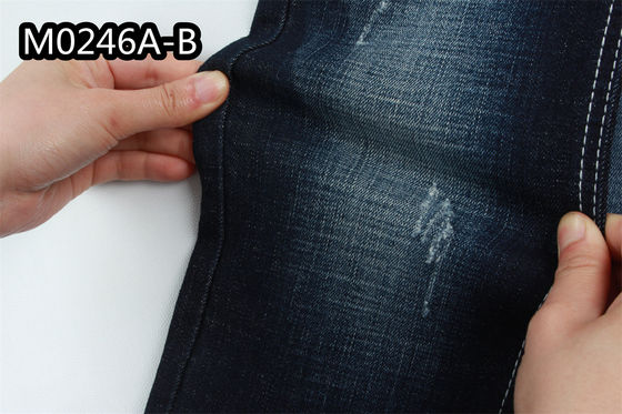 Guter Preis 150cm Baumwolle9.1oz spandex-Denim-Gewebe für Jeans kleiden Hemdentuch-Kleidungs-Kreuzschraffieren-Vorgespinst-Bindungs-Färbung Online