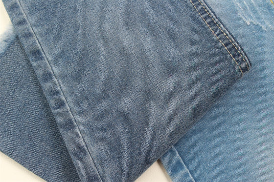 Guter Preis Polyester Spandex-Denim-Gewebe der Baumwolle9.2oz bereitete das Garn-dunkelblaue Sanforisieren auf Online