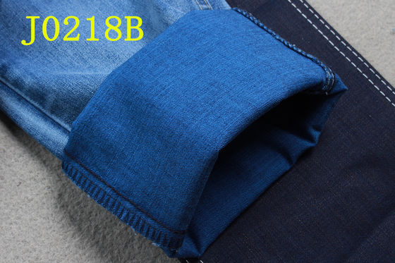 Guter Preis Gewebe des Denim-9OZ mit Tencel-Baumwoll-Polyester Spandex-blauer Rückseiten-Entschlichtung 3/1 Twill der rechten Hand Online