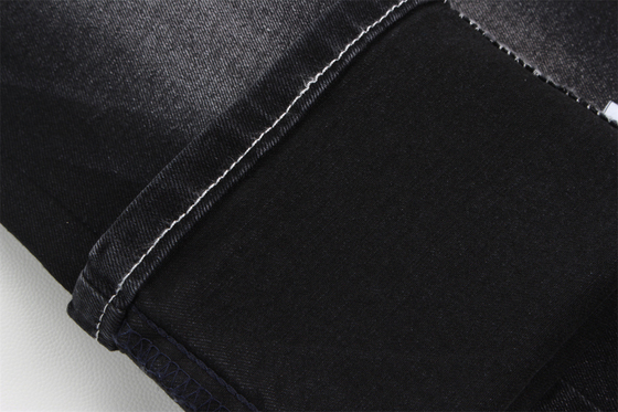 356 g/m² 10,5 Unzen Stretch-Denim-Stoff, schwarze Farbe, 3/1 rechtshändiger Twill