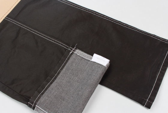 6.8oz Beschichtung Spandex Denim Stoff für Frauen Schwarz Beschichtung Jeans Stoff