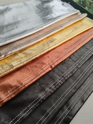 Beschichtung Pu Denim Stoff für Frauen Jeans Jacke Silber Farbe Gold Blau Rosa Farbe kundenspezifisch in China