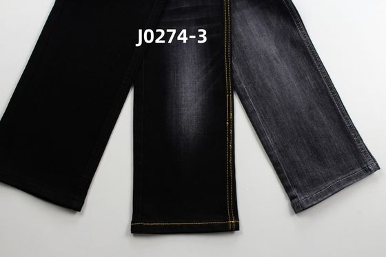 Guter Preis 10 Oz Warp Slub High Stretch Schwarze Rückseite Gewebter Denim Stoff für Jeans Online