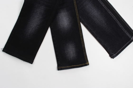 11.4 oz schwarze und schwarze Rückseite, Schleifen, Jeans, Stoff.