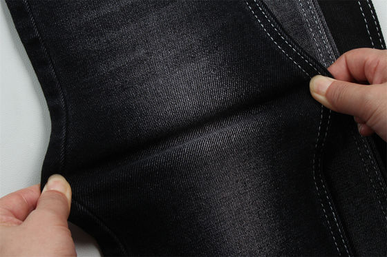 Guter Preis 11 Oz Low Stretch Denim Stoff Für Mann Arbeit Tragen Jeans Schwarz Rückseite Wettbewerbspreis von Weilong Textile Online