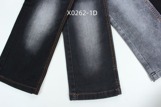 Guter Preis 9.6 Oz Schwarz High Stretch Satin Gewebter Denim Stoff für Jeans Online