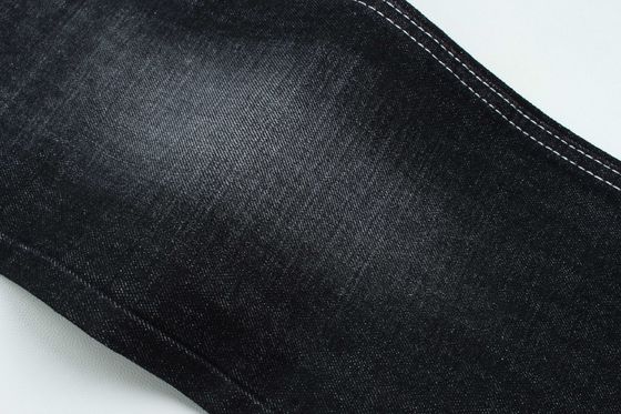 Guter Preis 100% Baumwolle Crosshatch Slub Denim Stoff Steif für Mode Stil 13oz Schwarze Farbe Hot Sell To India Markt Online
