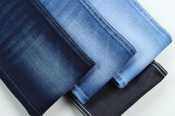 Guter Preis 10 Oz Super Stretch Denim Stoff Für Sommer Mann Jeans Baumwolle Polyester Rayon Spandex Rau und Wild Online