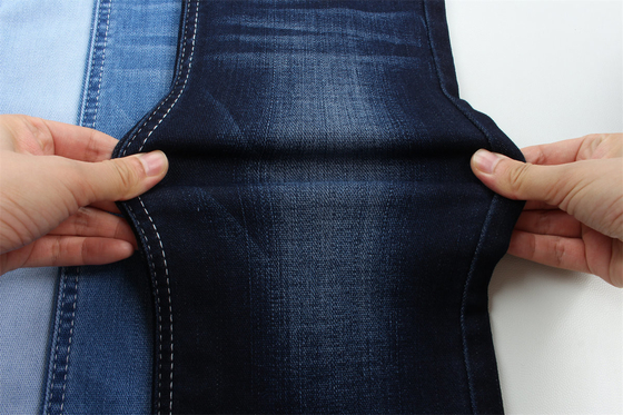 High Elasticity Denim Stoff für Frauen geeignet 11,4 oz Mittleres Gewicht TR Denim Material mit Schub Charakter