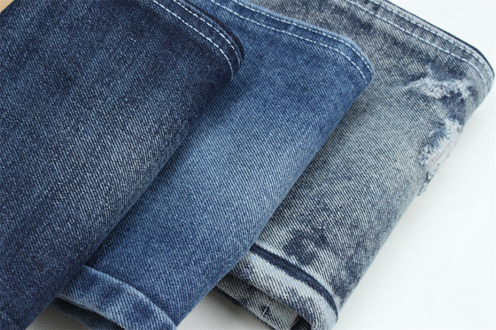 15 Unzen 190cm Indigo Baumwolle Polyester starres Denim Stoff für Jeans