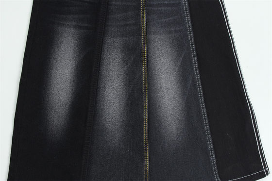 Voller Lycra-Satin-Webart Schwarz Schwarz Hoch-Stretch-Denim-Stoff