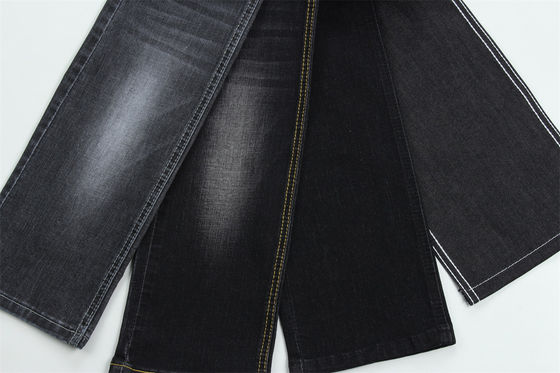 Dunkel schwarz Farbe High Stretch Slub Denim Stoff für Kinder und Frauen Jeans