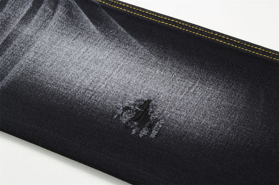 Guter Preis 10.5oz Schwarzer Denim Stoff Steif 100% Baumwolle Schwarz und Schwarz Rückseite für Stil Jeans Junge Freund Stil Weiches Handfeeling Frauen Online