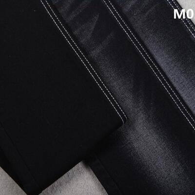 Guter Preis Tiefschwarz schwarzer 10,5 oz Baumwoll-Slub-Stretch-Denim-Jeansstoff Online