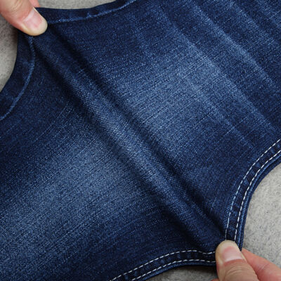 Guter Preis 9.4 Unzen Indigo Blaue Jeans Denim Stoff Baumwolle Poly Spandex Stretch Mittelgewicht Online