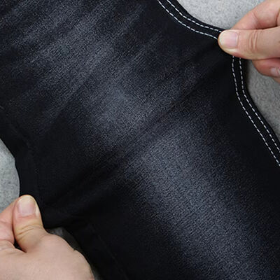 Guter Preis 10,2 OZ Hochdehnbare schwarze/schwarze Denim-Stoff für Damenjeans oder Mädchenhosen ab Lager lieferbar Online