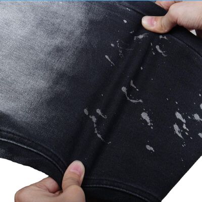 Guter Preis Schwarz Schwarz 170 cm Komfort Stretch Baumwolle Polyester Spandex Denim Jeans Stoff Online