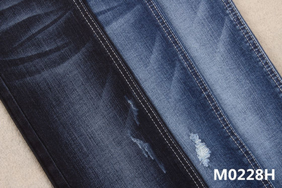 Guter Preis Vorgespinst-Baumwollrayon-Ausdehnungs-Kreuzschraffieren-Denim-Gewebe 1,5% des Spandex-11oz für Jean Online