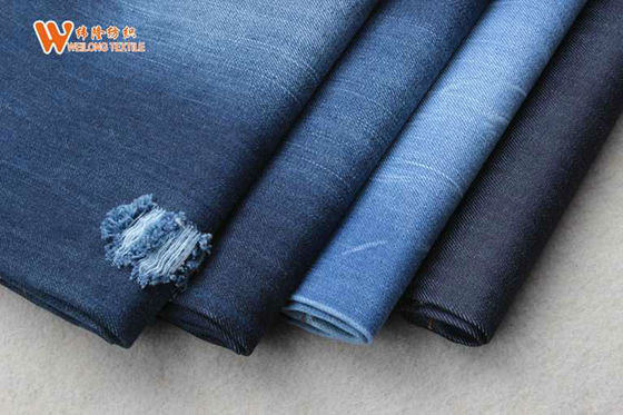 Guter Preis Dunkelblaue Kleidung beschichtete dehnbares Denim-Gewebe der Baumwolle12oz 100 durch das Yard Online