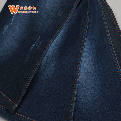 Guter Preis 77% C 21% P 2% S 9oz Schwarz-Blue Jeans mischen Baumwoll-Polyester-Denim-Gewebe Online