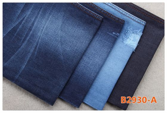 Guter Preis keuchen merzerisierende Biobaumwolle-Denim-Gewebe-Sommer-Jeans des Kreuzschraffieren-11oz Material Online