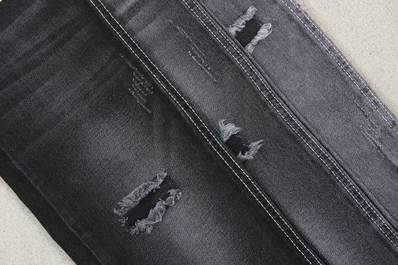 Schwarzes Baumwolldenim-Gewebe der Farbjeans-10Oz 100 für Frauen