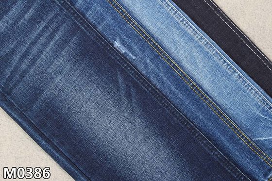 Guter Preis Polyester Spandex-Denim-Gewebe-Verzerrungs-Vorgespinst-Jeans-Material der Baumwolle10.5oz Online