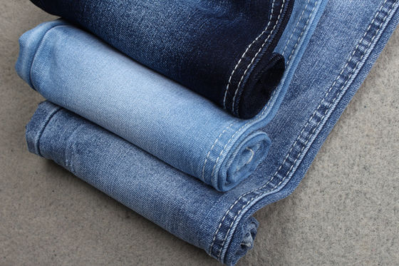 Guter Preis Indigo-Blue Jeans-Denim-Gewebe-Baumwollepolyspandex für Kleiderfabrik Online