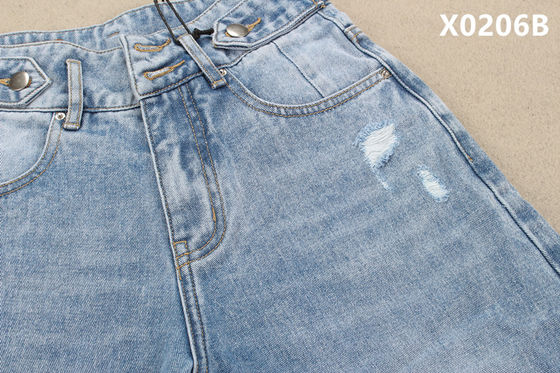 Biobaumwolle-Denim-Gewebe 100% keine Spandex-dunkelblaue 3/1 linke Handwebart