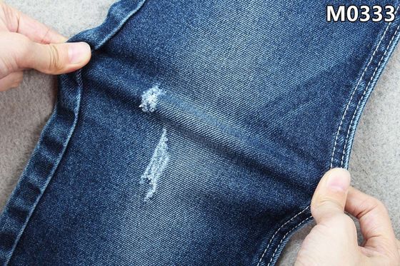 11,3 Unzen Recycling-Baumwoll-Polyester-Spandex-Denimstoff zum Sanforisieren von Jeans