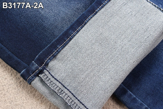 Guter Preis Das 9,5 Unzen-dehnen gefälschte strickende Denim-Twill-Gewebe-Doppelschichten Jeans-Material aus Online
