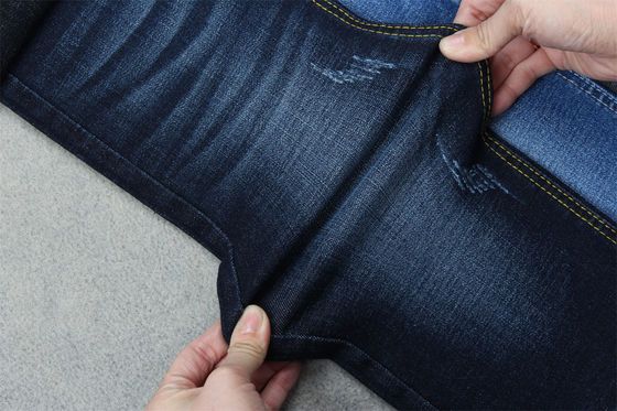 Guter Preis Indigo Blau Crosshatch Denim Stoff Slub Vollstrecken 10,3 Einmal Jeans Materialien Online